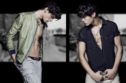 Baptiste Giabiconi in Armani Jeans Lookbook